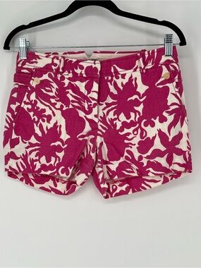 J. Crew Pink Floral‎ Print Shorts
